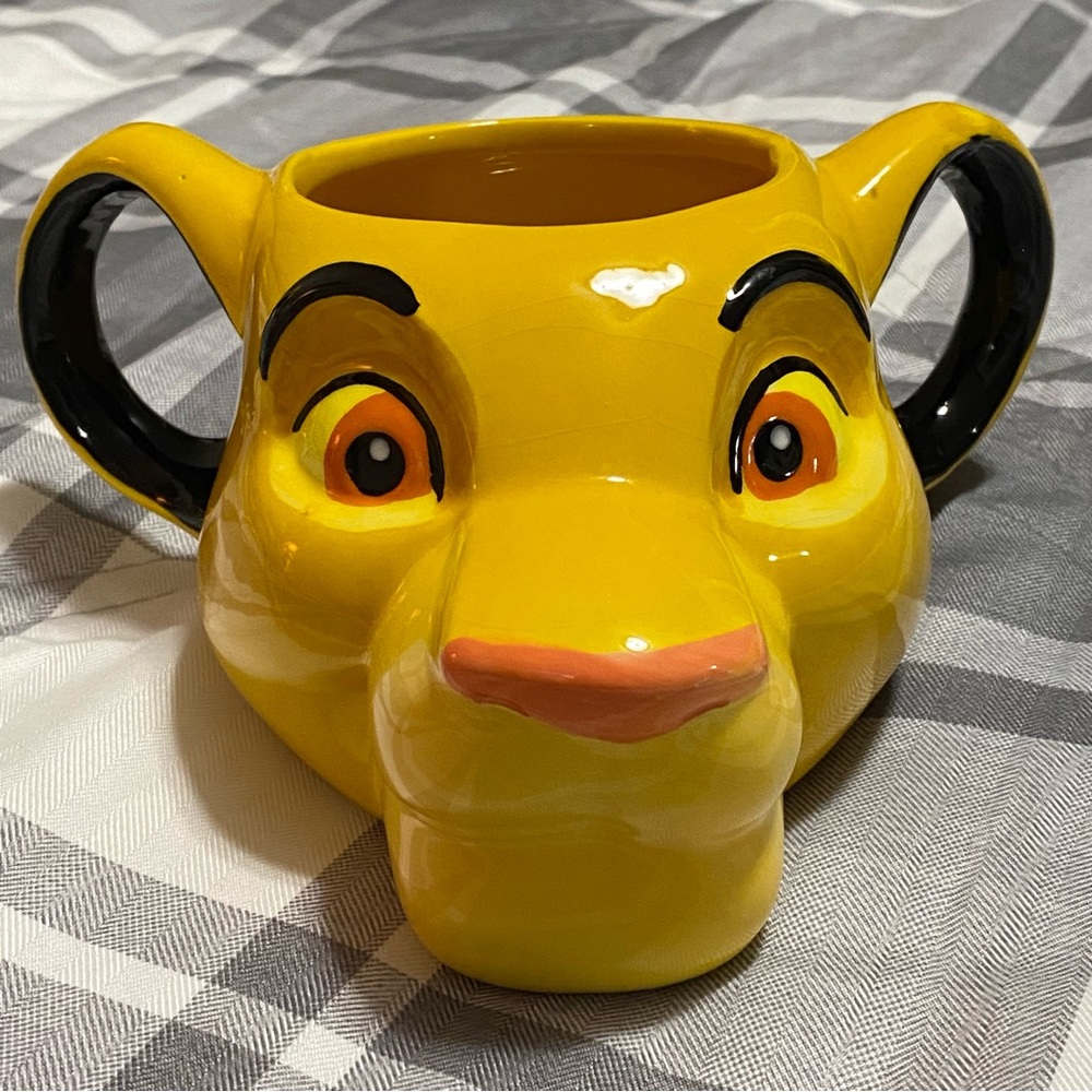 Disney Lion King Simba 3D - 2 Handle Ceramic Mug Paladone Collectible Home Decor